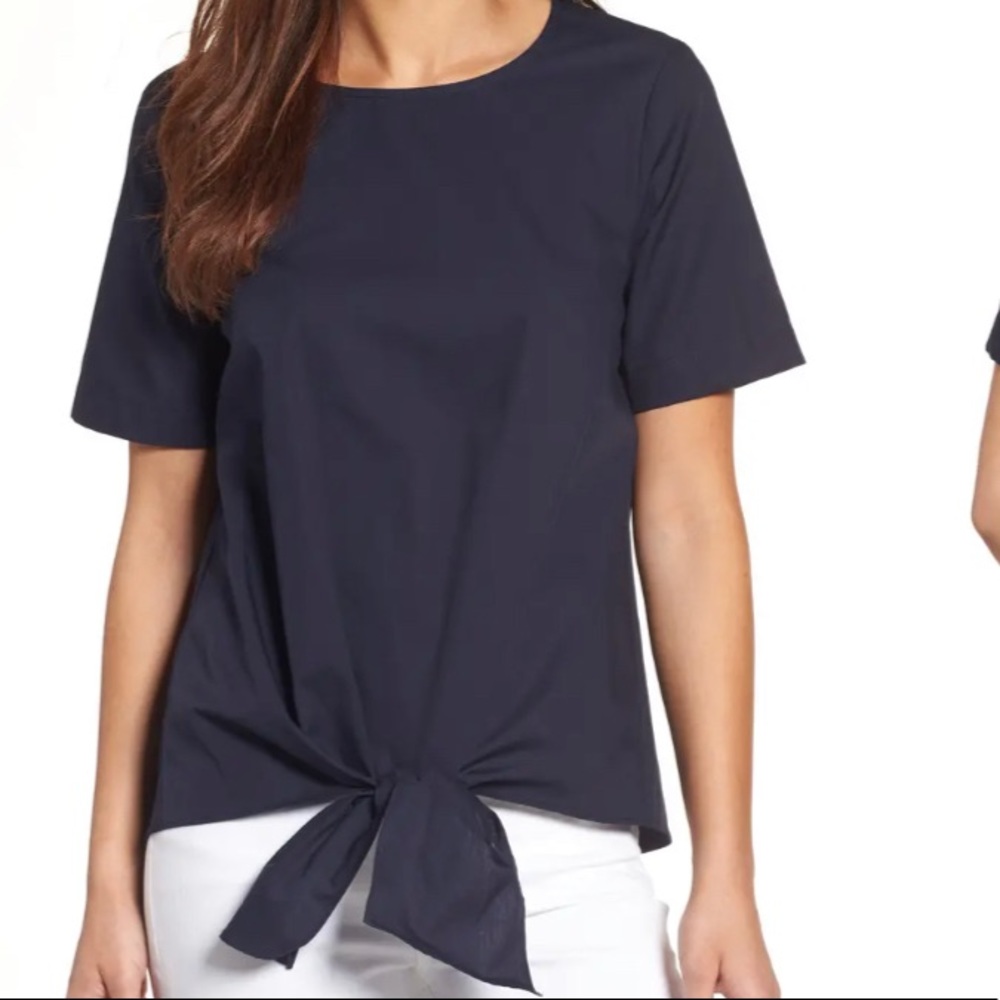 Gibson Cotton Tie-Front Tee